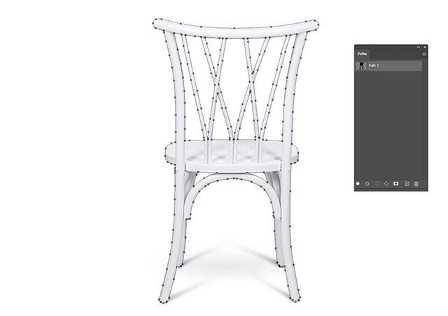 clipping path service example using pen tool in Photoshop for product image cutout